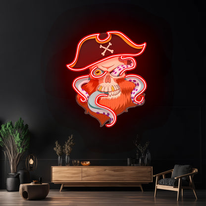 Pirate Captain Skull Led Neon Sign Light Custom Led Signs