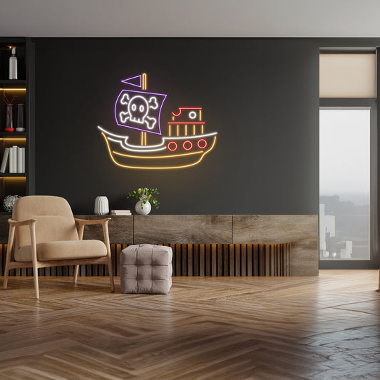 Pirate Ship Led Sign