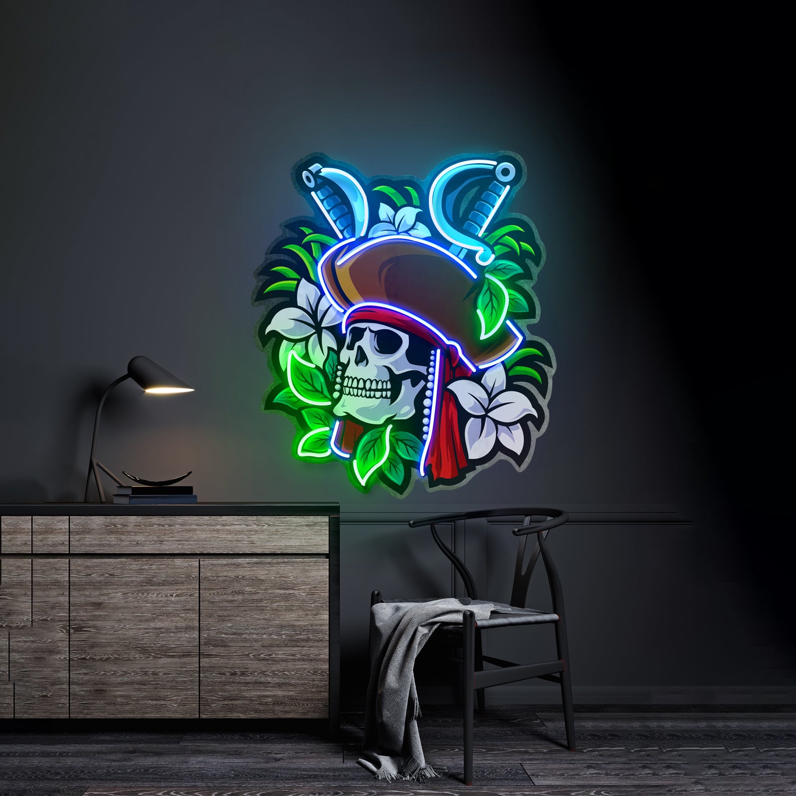 Pirate Skeleton Led Neon Sign Light Custom Led Signs