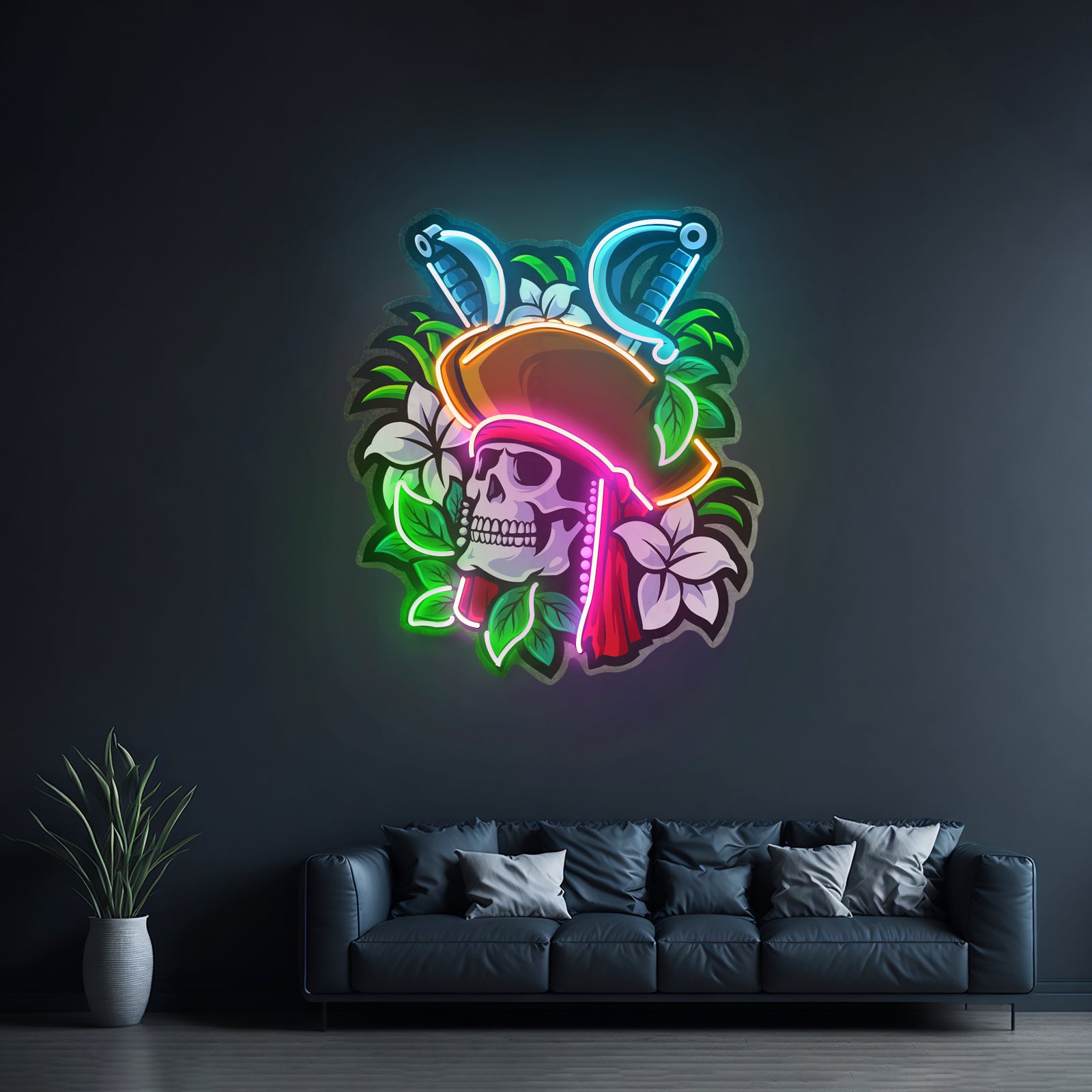 Pirate Skeleton Led Neon Sign Light Custom Led Signs