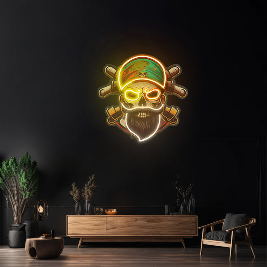 Pirate Skull Led Neon Sign Light Custom Led Signs