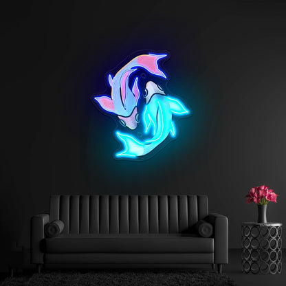 Pisces Fish Sign Zodiac Artwork Aesthetic Neon Signs - Shineneon