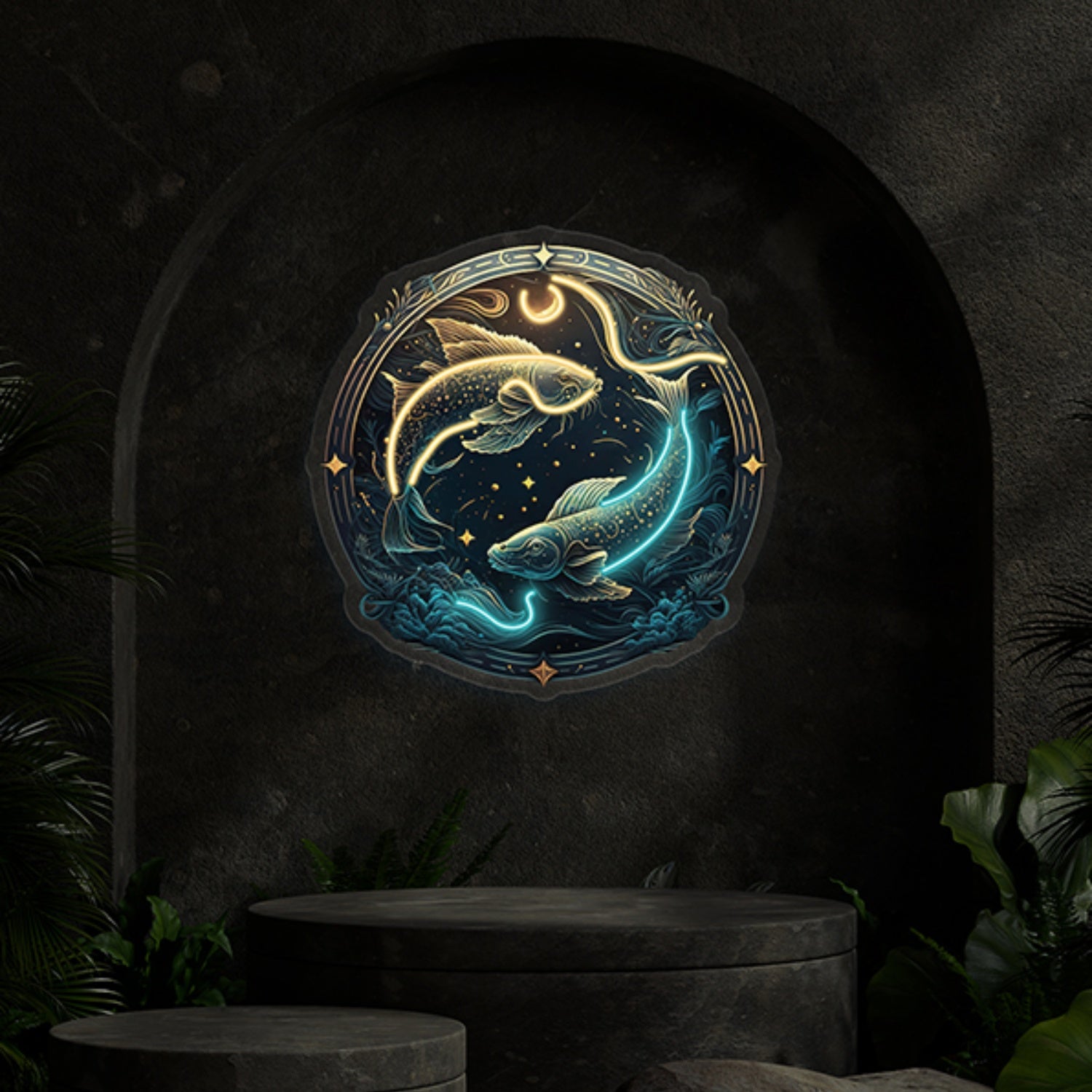 Pisces Uv Zodiac Horoscope Neon Sign Wall Art Decor | Shineneon