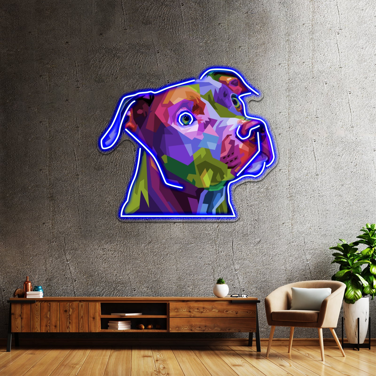 Pitbull Pop Artwork Led Neon Signs Custom | Shineneon