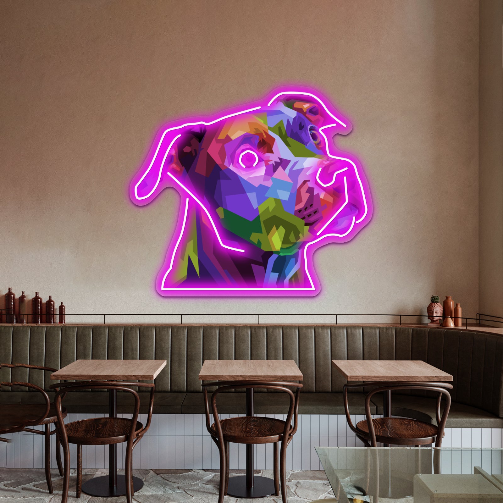 Pitbull Pop Artwork Led Neon Signs Custom | Shineneon