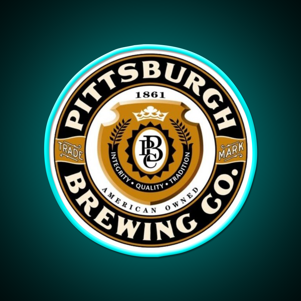 Pittsburgh Brewing Co Beer Bar Decor Led Neon Sign Rgb Color - Size and dimension reference