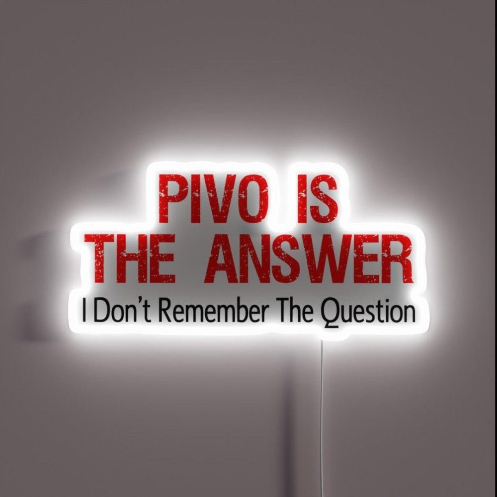 Pivo Is The Answer Czech Beer Rgb Led Neon Sign - Shineneon