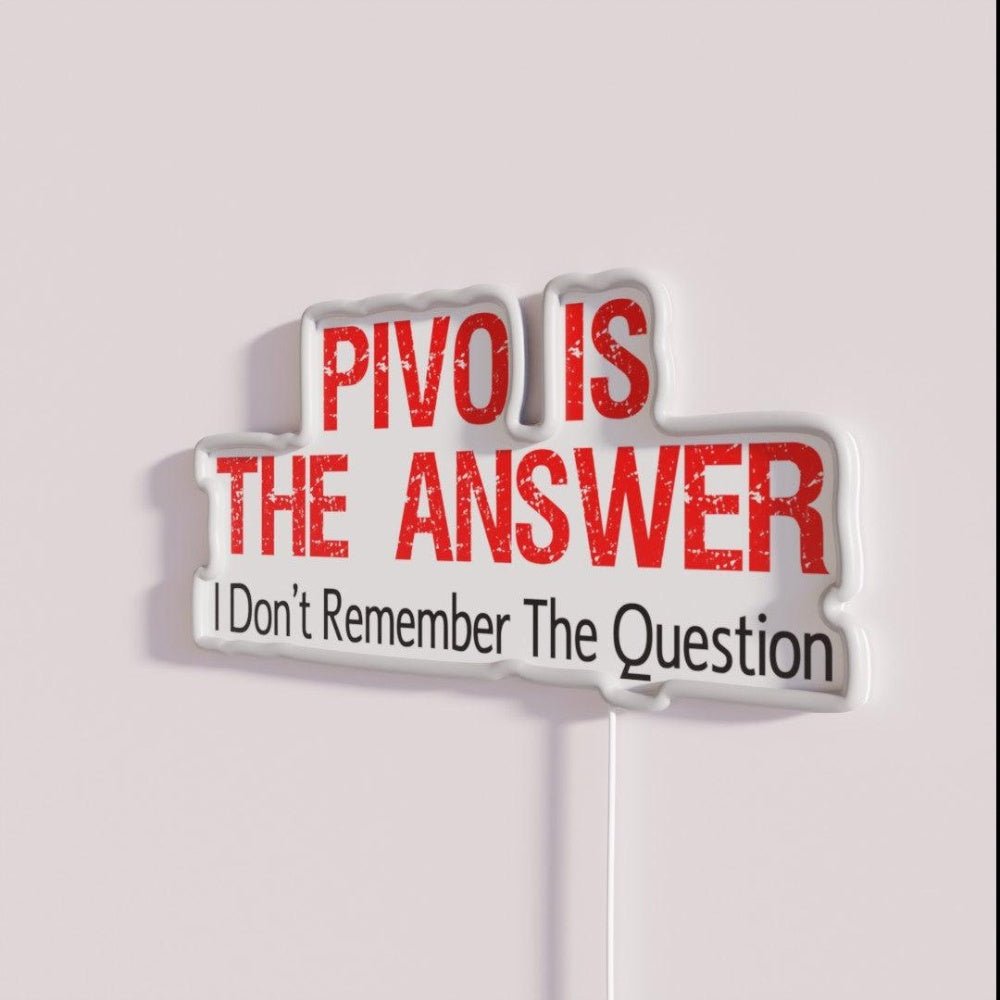Pivo Is The Answer Czech Beer Rgb Led Neon Sign - Shineneon