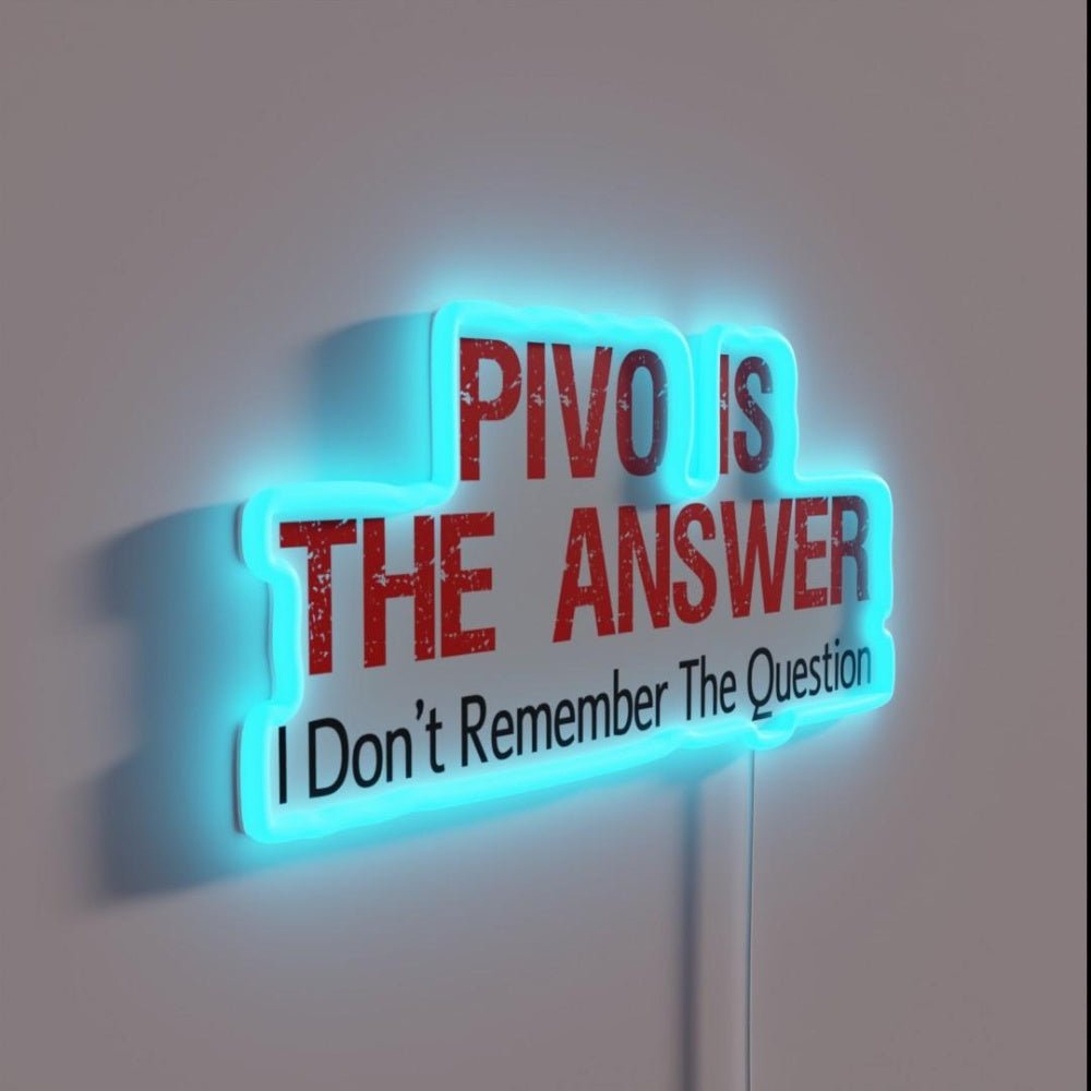 Pivo Is The Answer Czech Beer Rgb Led Neon Sign - Shineneon