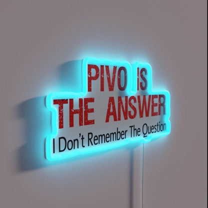 Pivo Is The Answer Czech Beer Rgb Led Neon Sign - Shineneon