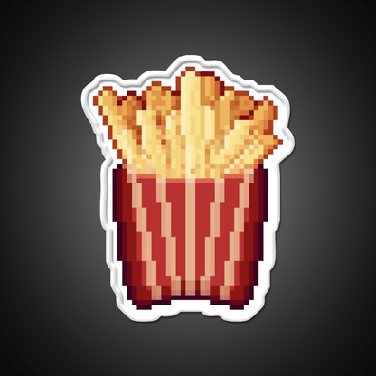 Pixel Art French Fries Snack Food Led Neon Sign Rgb Color - Shineneon
