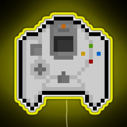 Pixel Dreamcast Controller Rgb Led Neon Sign Pop Wall Art - Shineneon