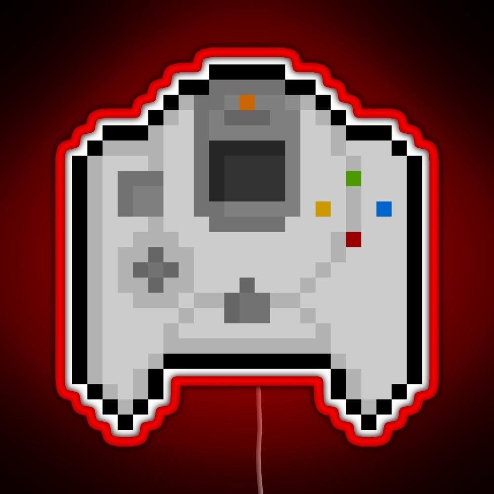 Pixel Dreamcast Controller Rgb Led Neon Sign Pop Wall Art - Shineneon