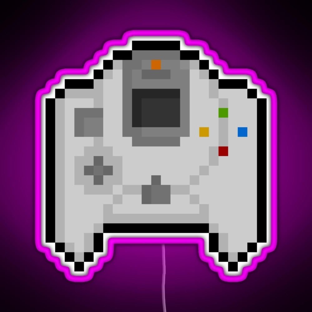 Pixel Dreamcast Controller Rgb Led Neon Sign Pop Wall Art - Shineneon