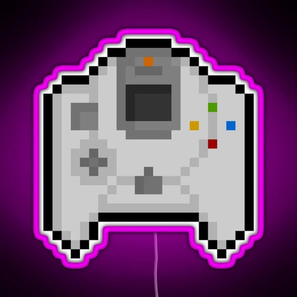 Pixel Dreamcast Controller Rgb Led Neon Sign Pop Wall Art - Shineneon
