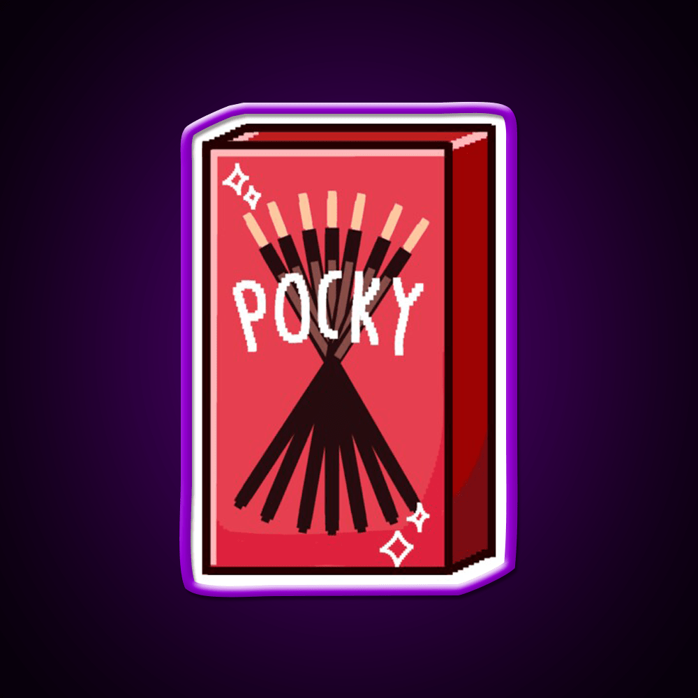 Pixel Pocky Snack Food Led Neon Sign Rgb Color - Shineneon