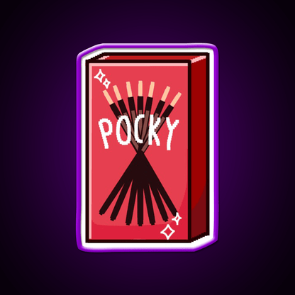 Pixel Pocky Snack Food Led Neon Sign Rgb Color - Shineneon