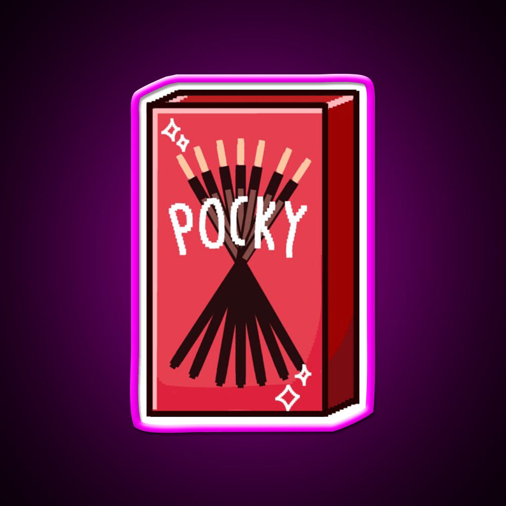 Pixel Pocky Snack Food Led Neon Sign Rgb Color - Shineneon