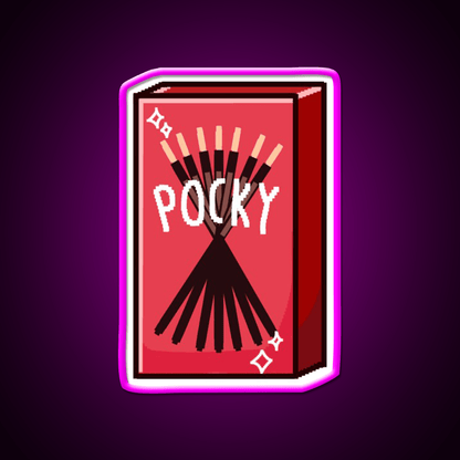 Pixel Pocky Snack Food Led Neon Sign Rgb Color - Shineneon
