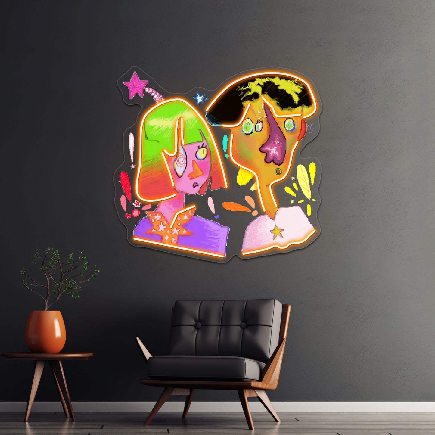 Pixel Ppl Wall Artwork Neon Signs