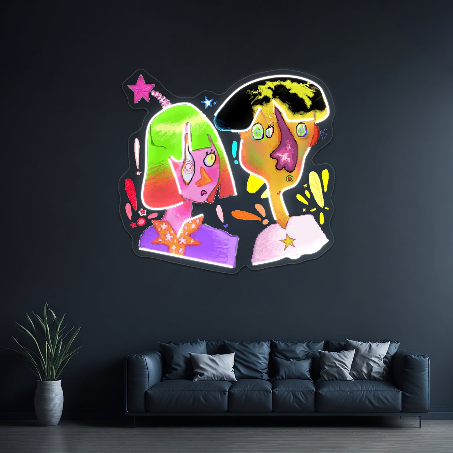 Pixel Ppl Wall Artwork Neon Signs