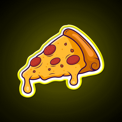 Pizza Art Fast Food Led Neon Sign For Burger Place Rgb Color - Custom LED neon sign front view