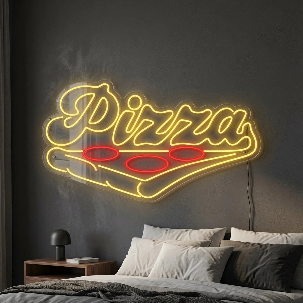 Pizza Bedroom Decor LED Neon Sign - 03 Real Lifestyle Scene
