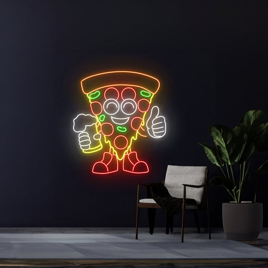 Pizza Beer Neon Sign