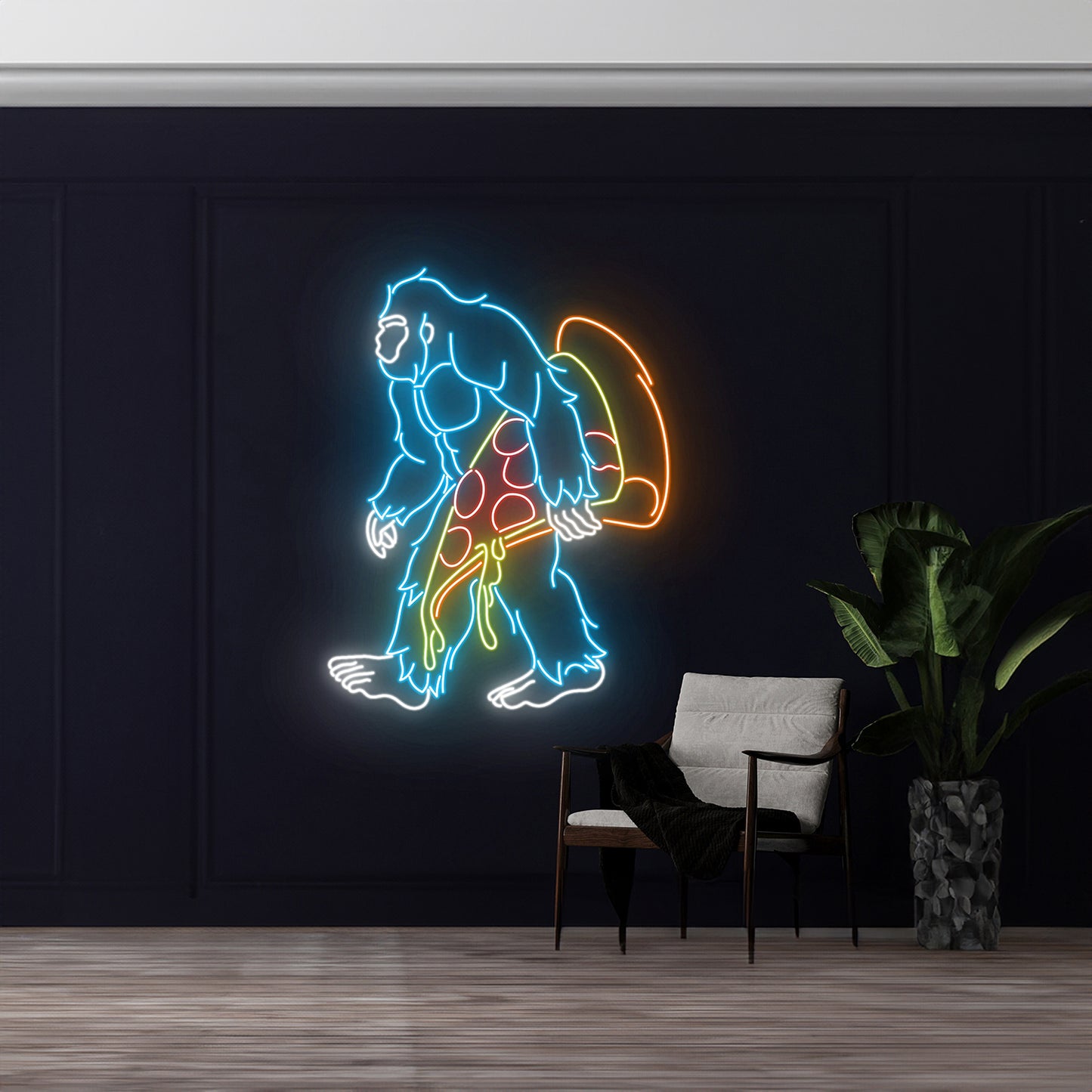 Pizza Bigfoot Neon Sign