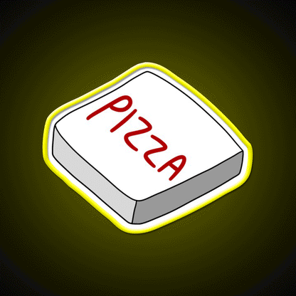 Pizza Box Fast Food Led Neon Sign For Burger Place Rgb Color