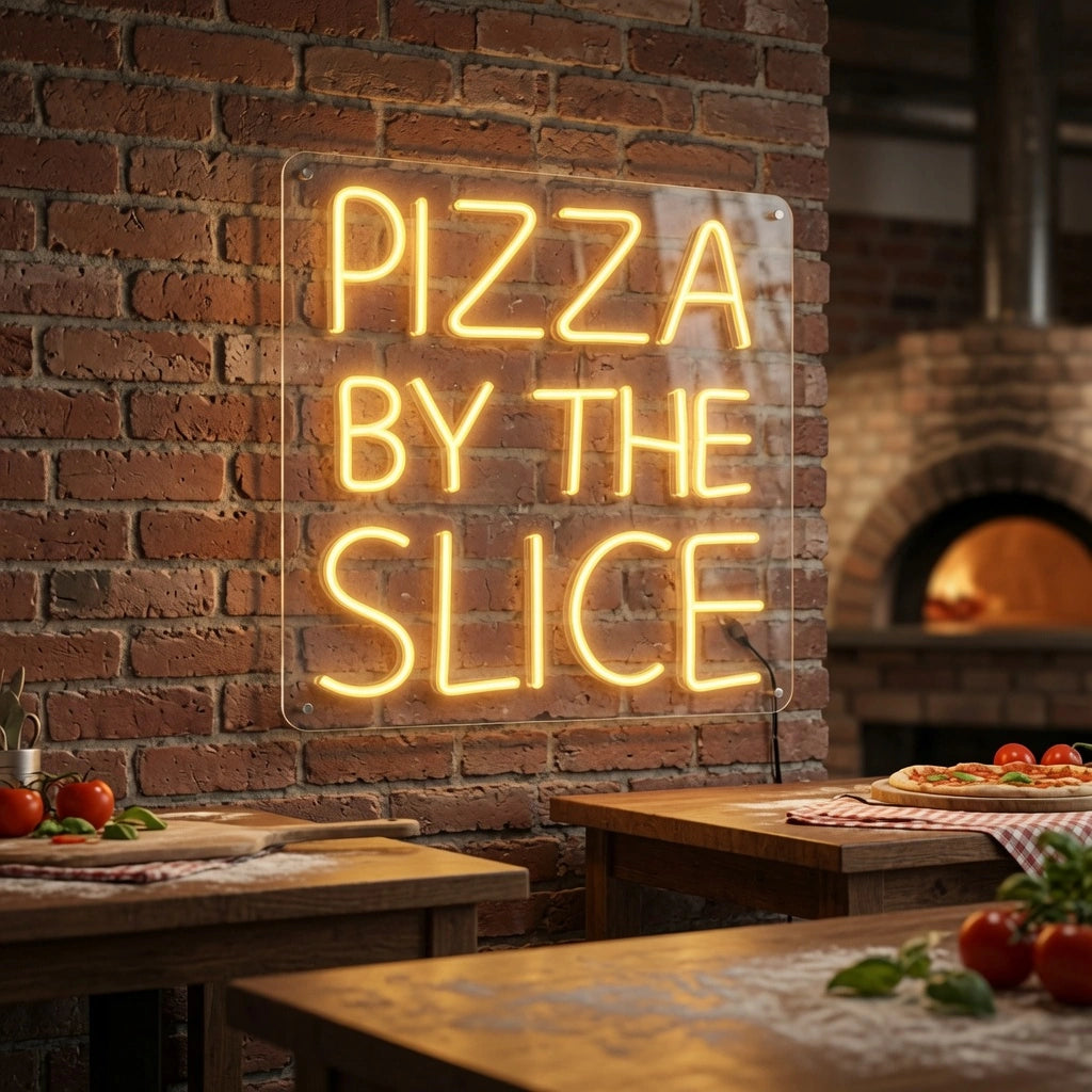 Pizza By The Slice LED Neon Sign - 02 High-Converting Product Image