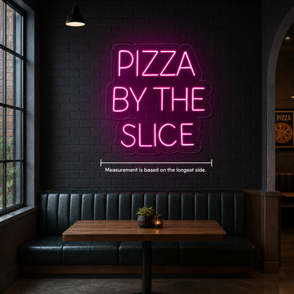 Pizza By The Slice LED Neon Sign Home Wall Art - 04 Size Image
