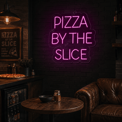 Pizza By The Slice LED Neon Sign Home Wall Art - Shineneon