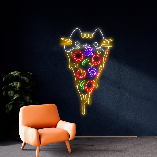 Pizza Cat Neon Sign