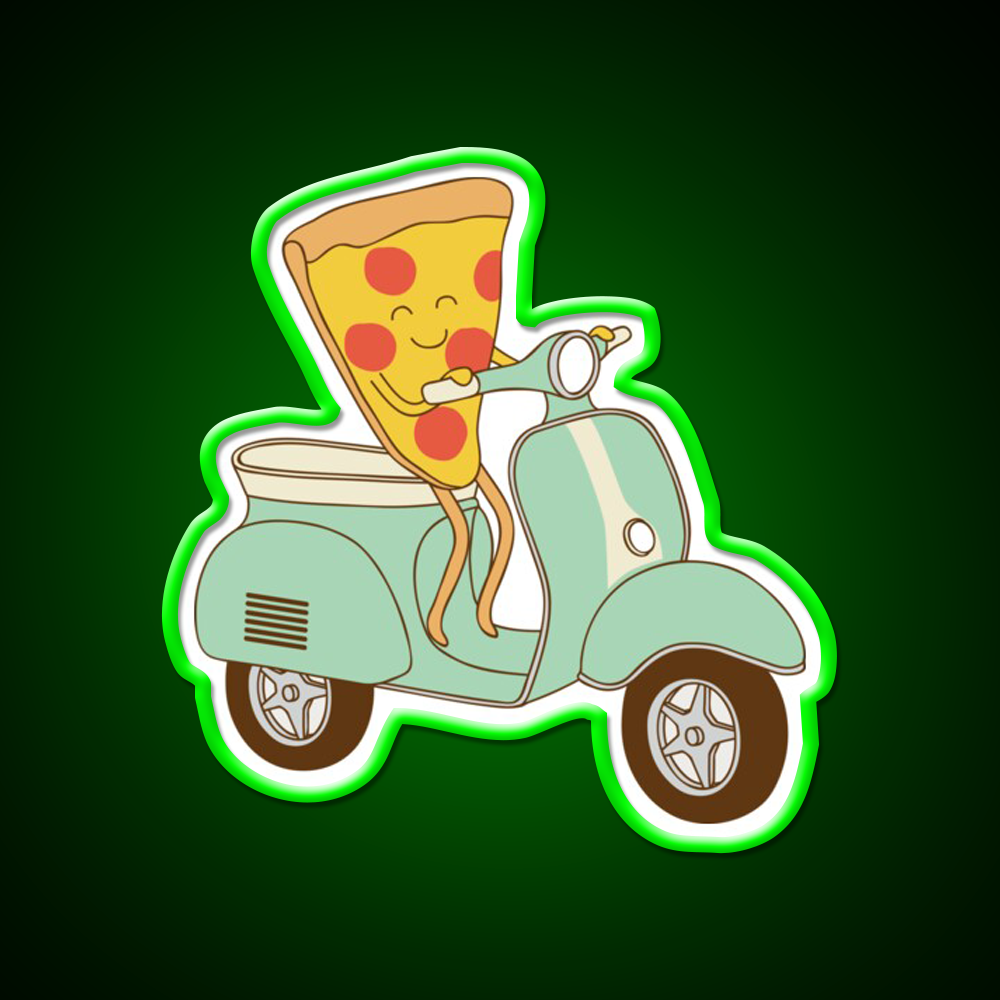 Pizza Delivery Fast Food Led Neon Sign For Burger Place Rgb Color