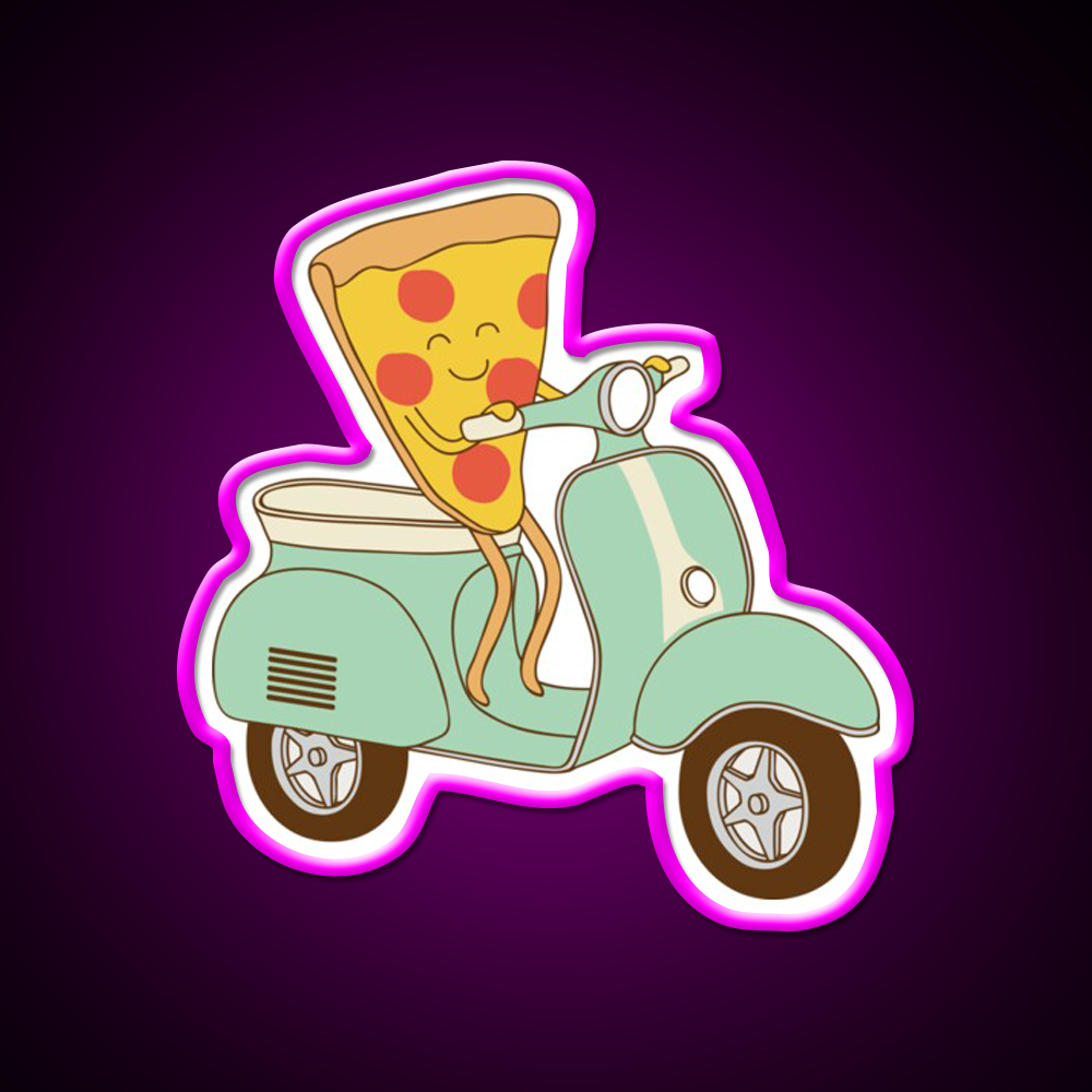 Pizza Delivery Fast Food Led Neon Sign For Burger Place Rgb Color