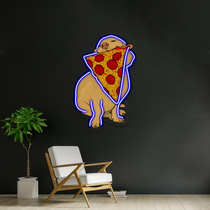 Pizza Dog Artwork Led Neon Signs Custom