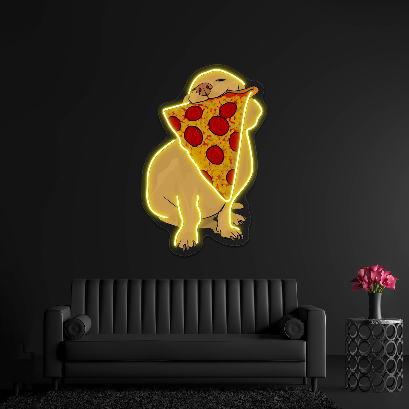 Pizza Dog Artwork Led Neon Signs Custom | Shineneon