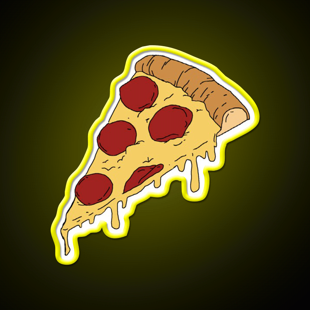 Pizza Fast Food Led Neon Sign For Burger Place Rgb Color - Custom LED neon sign front view
