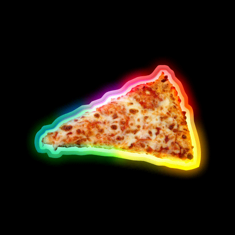 Pizza Fast Food Led Neon Sign For Burger Place Wall Decor Rgb Color - LED neon sign close-up detail