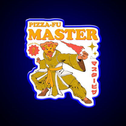 Pizza Fu Master Funny Pizza Led Neon Sign Chinese Food Rgb Color - Shineneon