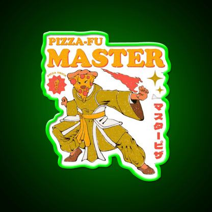 Pizza Fu Master Funny Pizza Led Neon Sign Chinese Food Rgb Color - Shineneon