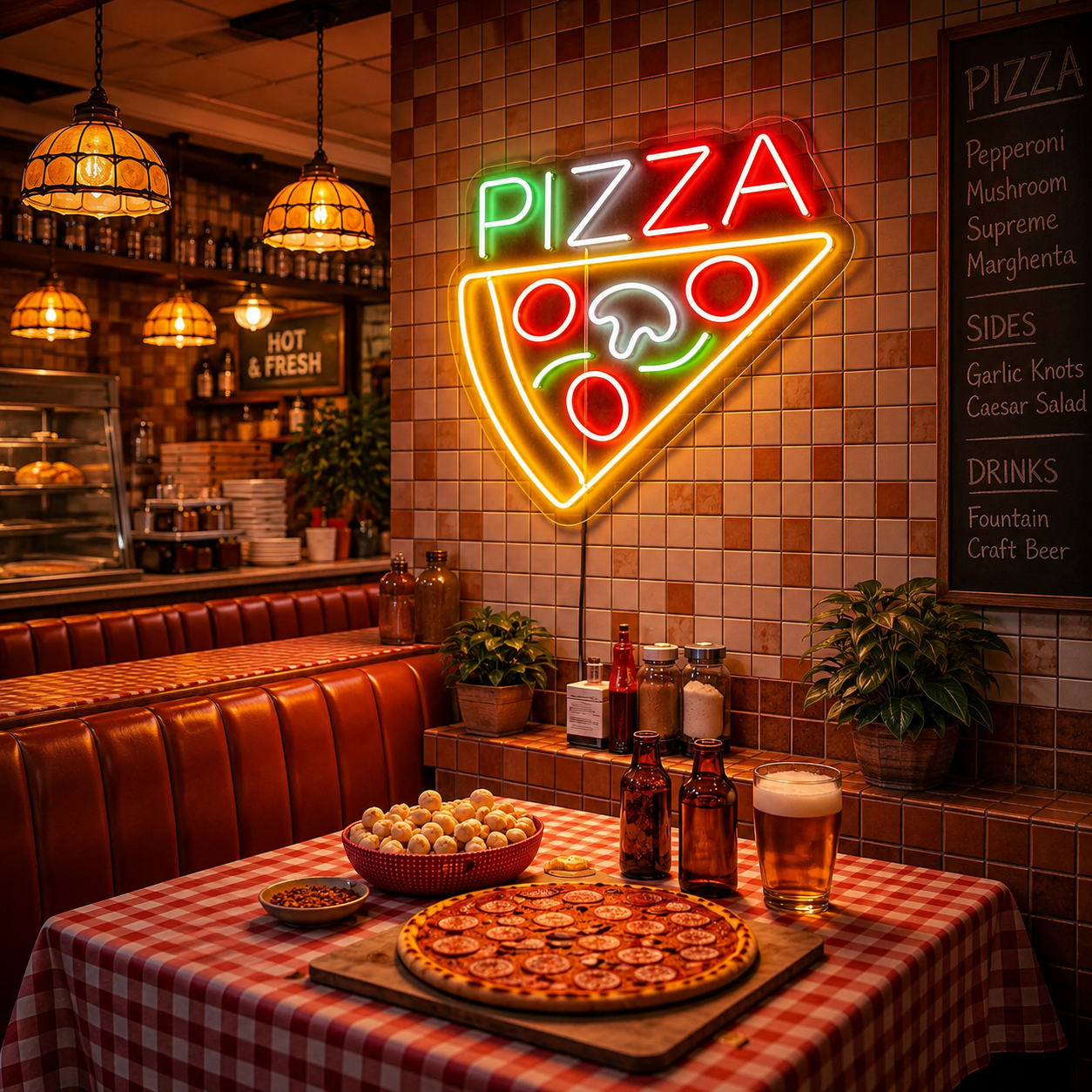 Pizza LED Neon Sign Home Decor - 03 Real Lifestyle Scene