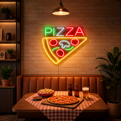 Pizza LED Neon Sign Home Decor - 04 Size Image