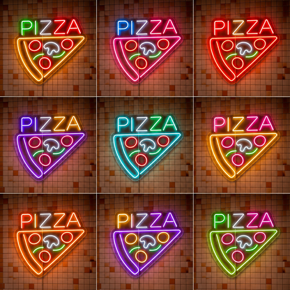 Pizza LED Neon Sign Home Decor - 05 Color Grid