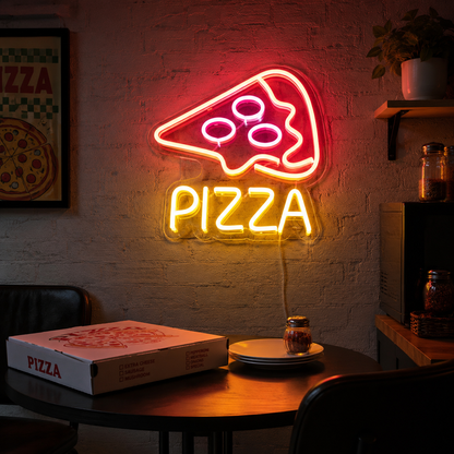 Pizza LED Neon Sign Home Wall Art - 03 Real Lifestyle Scene