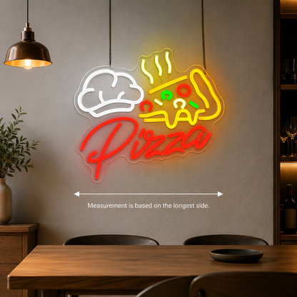 Pizza LED Neon Sign Wall Art - 04 Size Image