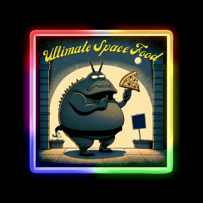 Pizza Lover Alien Ultimate Space Food Led Neon Sign For Burger Place Rgb Color