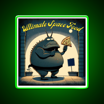 Pizza Lover Alien Ultimate Space Food Led Neon Sign For Burger Place Rgb Color