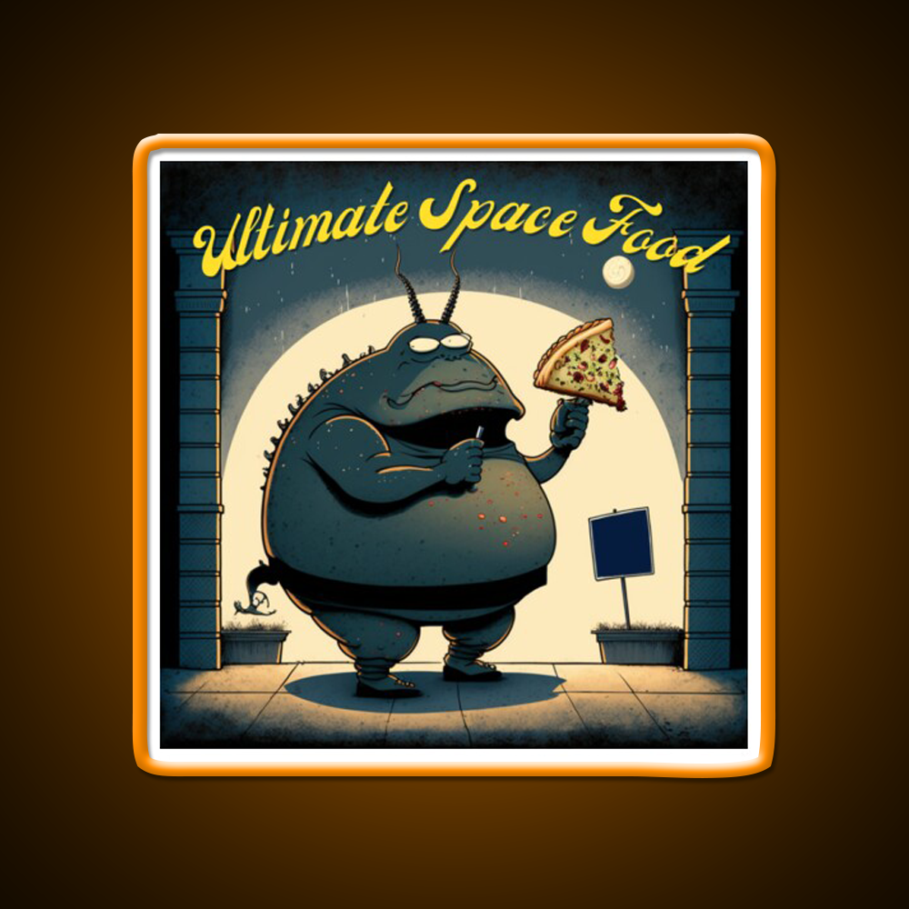 Pizza Lover Alien Ultimate Space Food Led Neon Sign For Burger Place Rgb Color